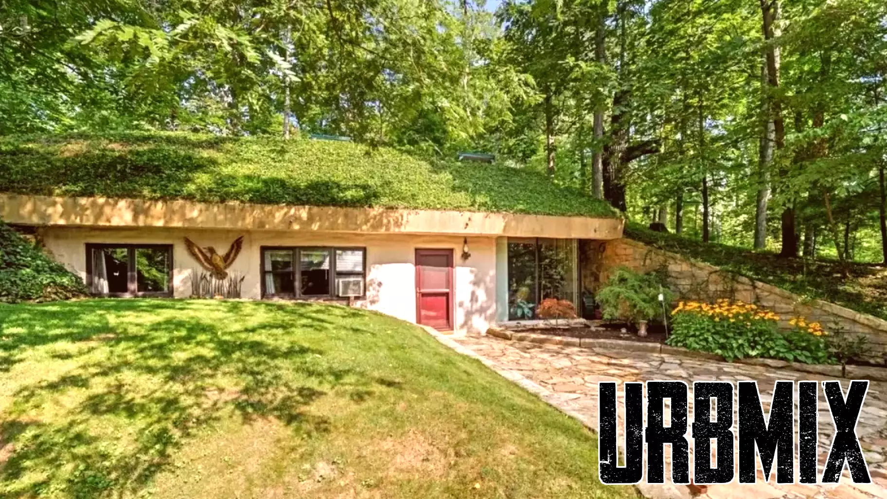 Earth-Sheltered Ohio Home That Is Built Almost Entirely Underground Comes With a Roof You Have to Mow