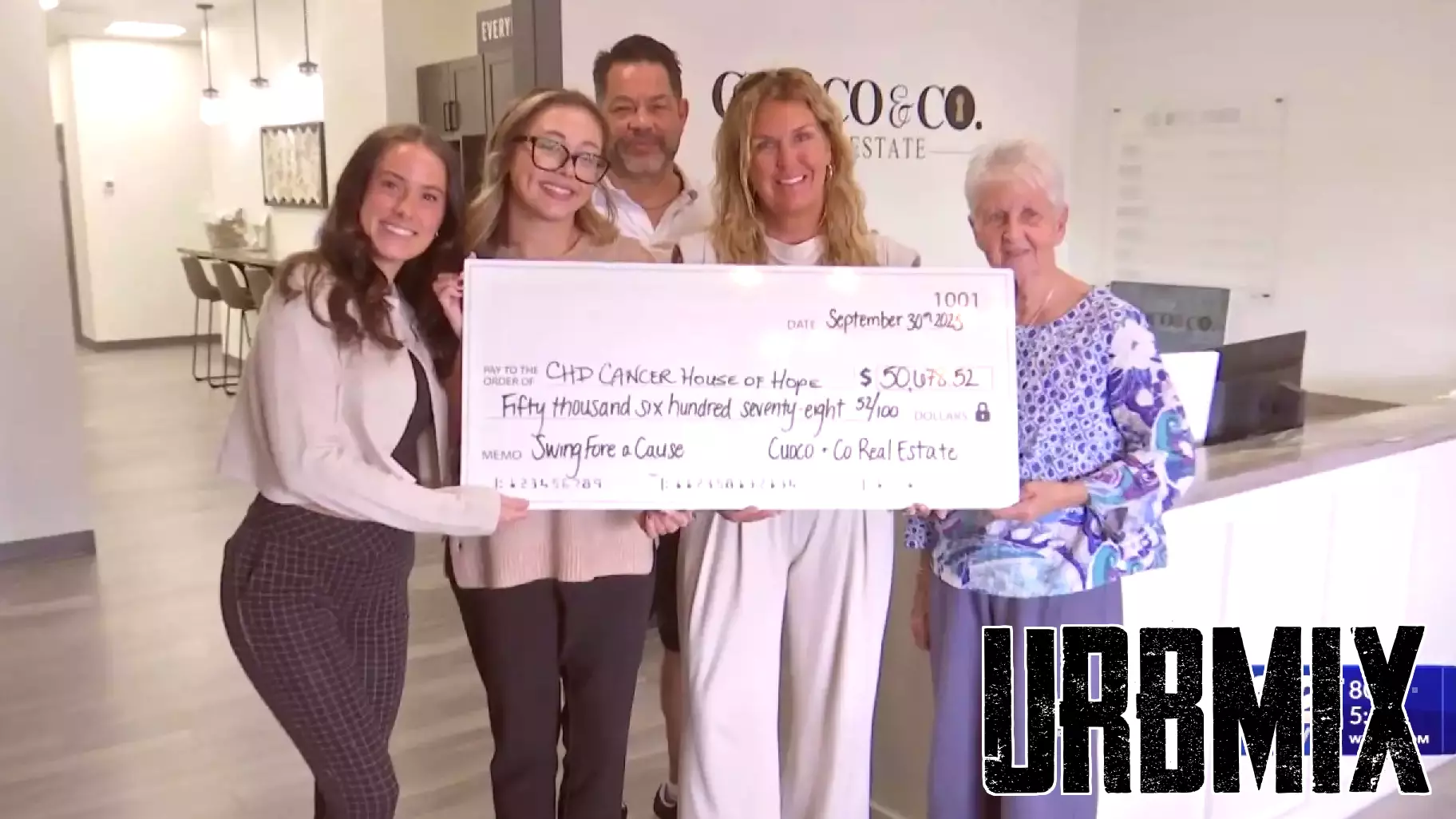 Generous Donation to Cancer House of Hope from Local Real Estate Firm
