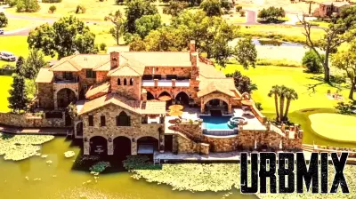 Dramatic Stone Villa Perched on the Edge of Horseshoe Bay Comes With Boat-In, Boat-Out Access